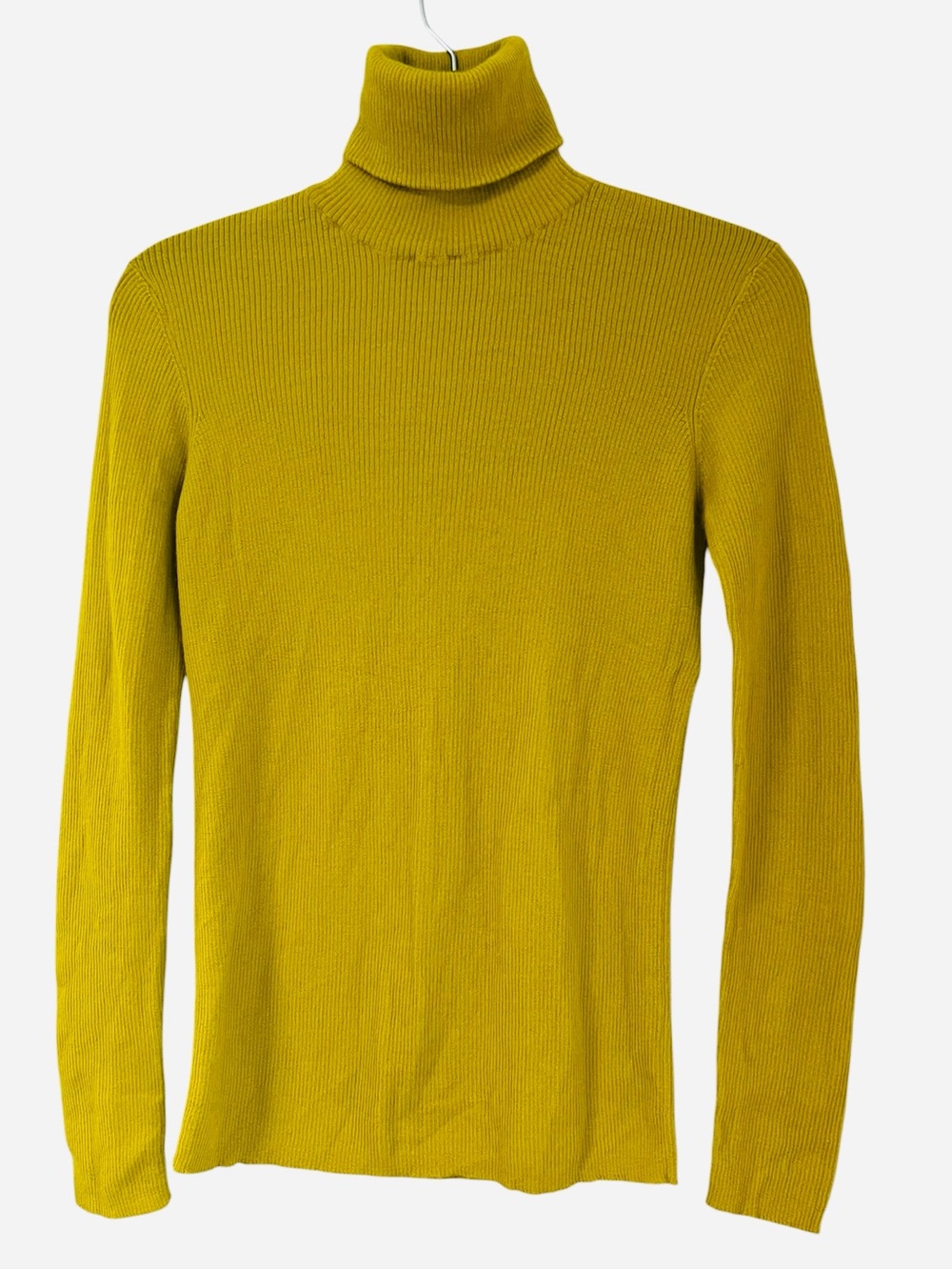 Donna Karan Vtg 90s Cashmere Turtleneck Sweater Women’s S Yellow Luxury *Mended*